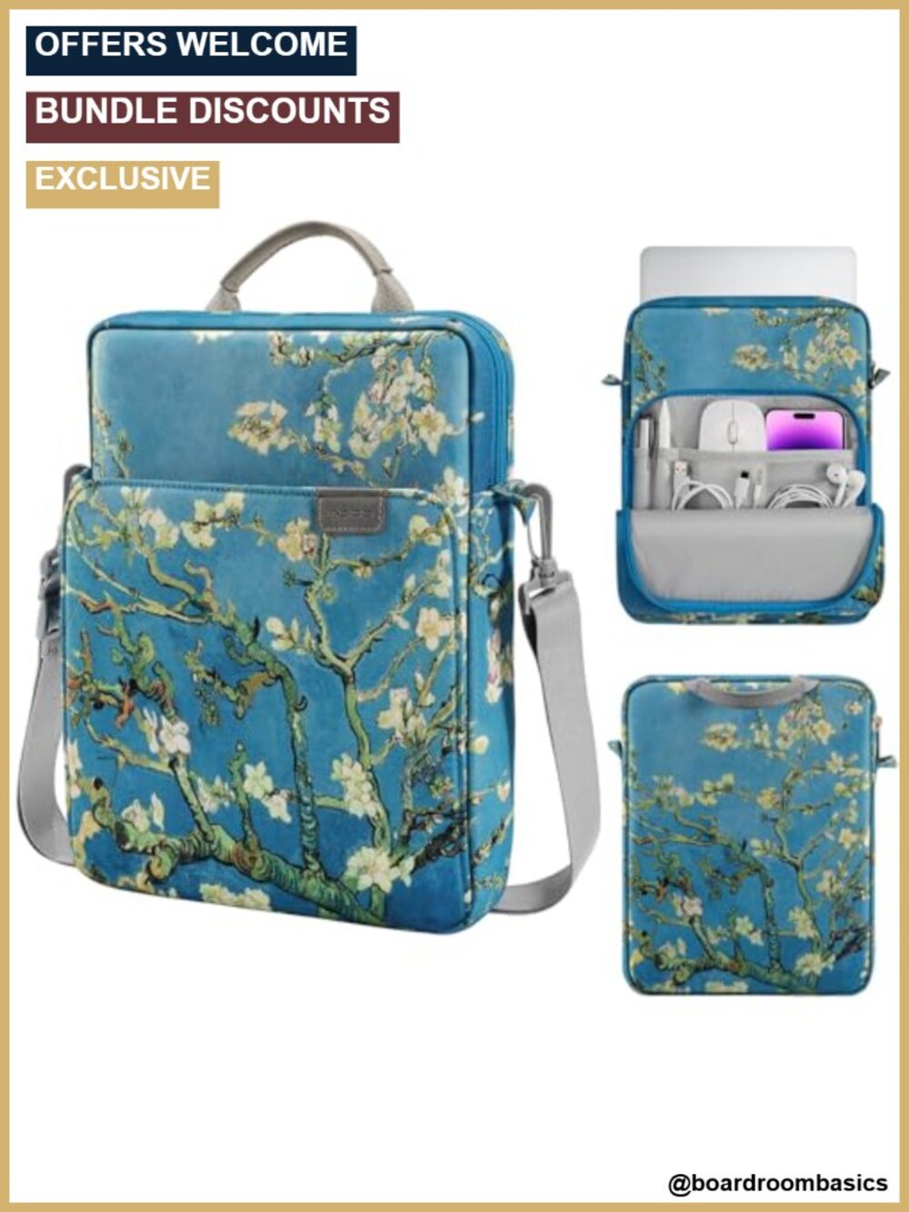 15 Inch Laptop Sleeve Bag Water Resistant Polyester Carrying Case with Shoulder